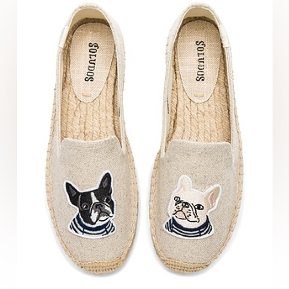 Soludos "Teddy and Gigi" French Bulldog
Espadrille Flats Size 9 - Picture 1 of 14